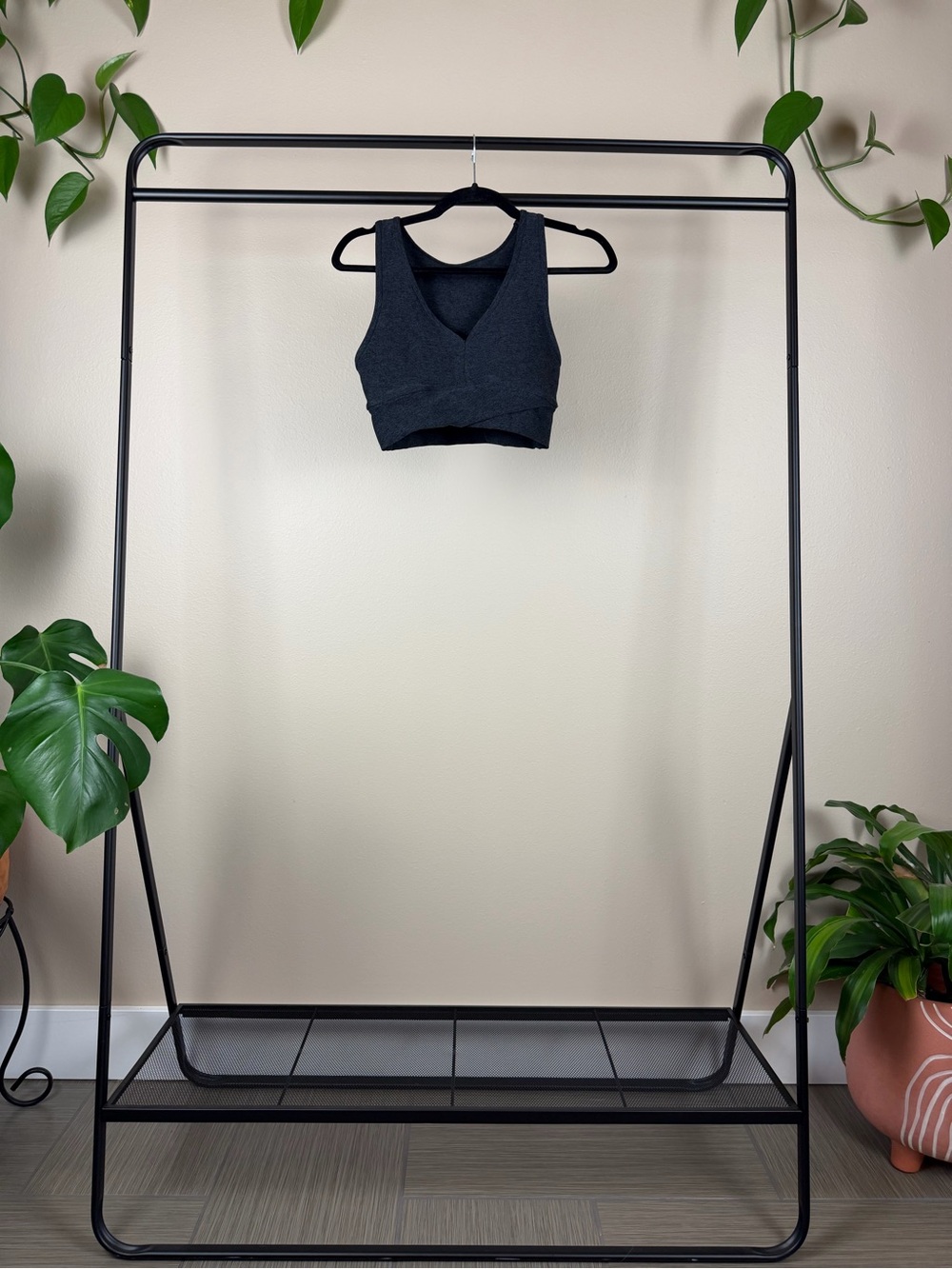 Zella Black V-Neck Sports Bra